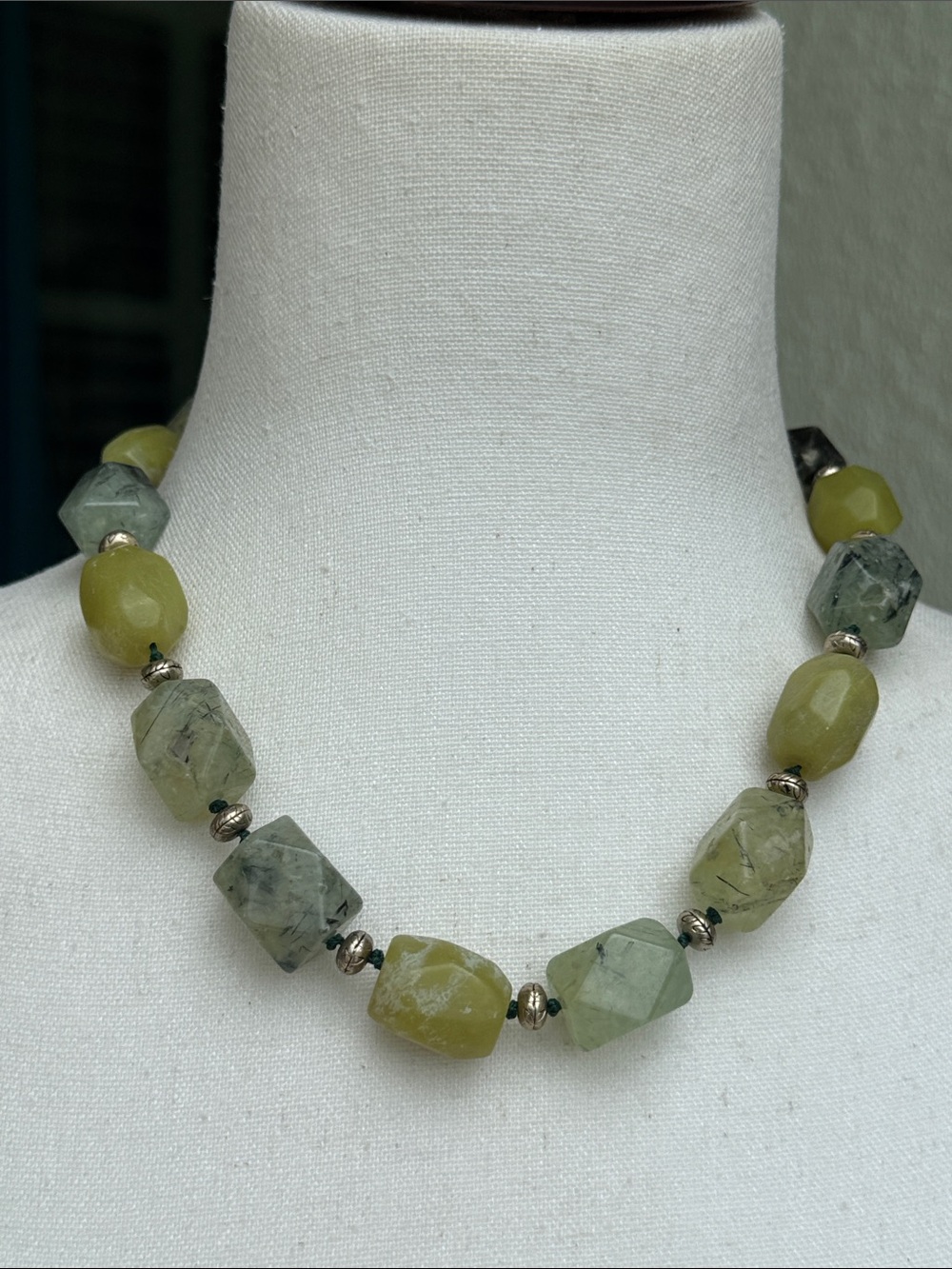 Vintage Sigrid Olsen prehite stone necklace